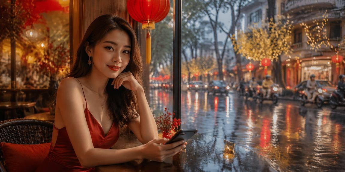 Người dùng Thành phố Hồ Chí Minh cài đặt ứng dụng cá cược trên điện thoại tại quán cà phê