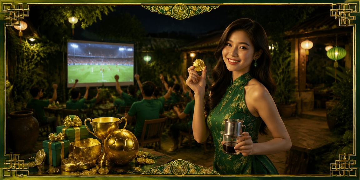 Người dùng Ninh Bình xem bóng đá và đặt cược qua điện thoại bên tách cà phê